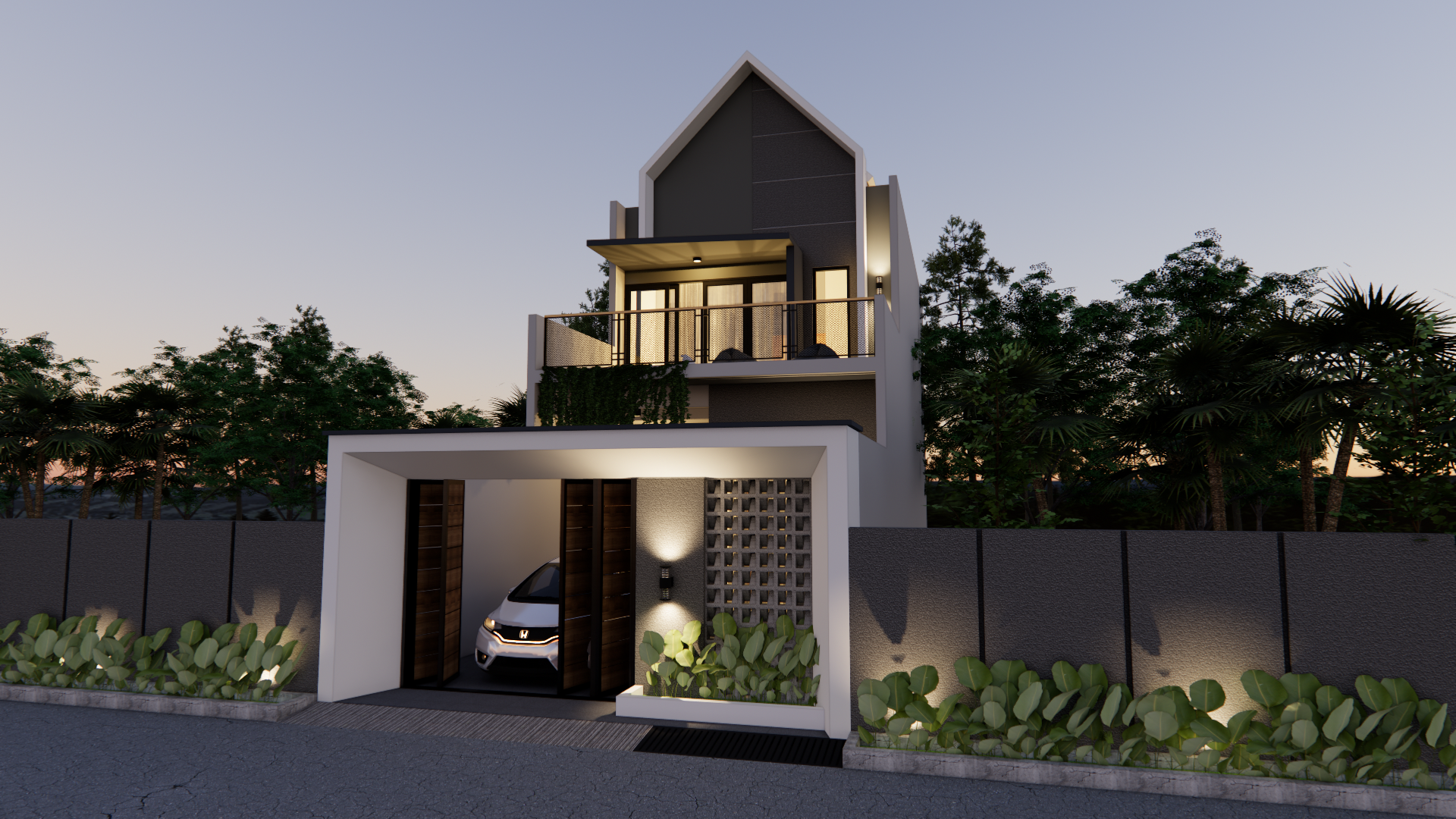 Desain Scandinavian Modern Tropical Minimalis